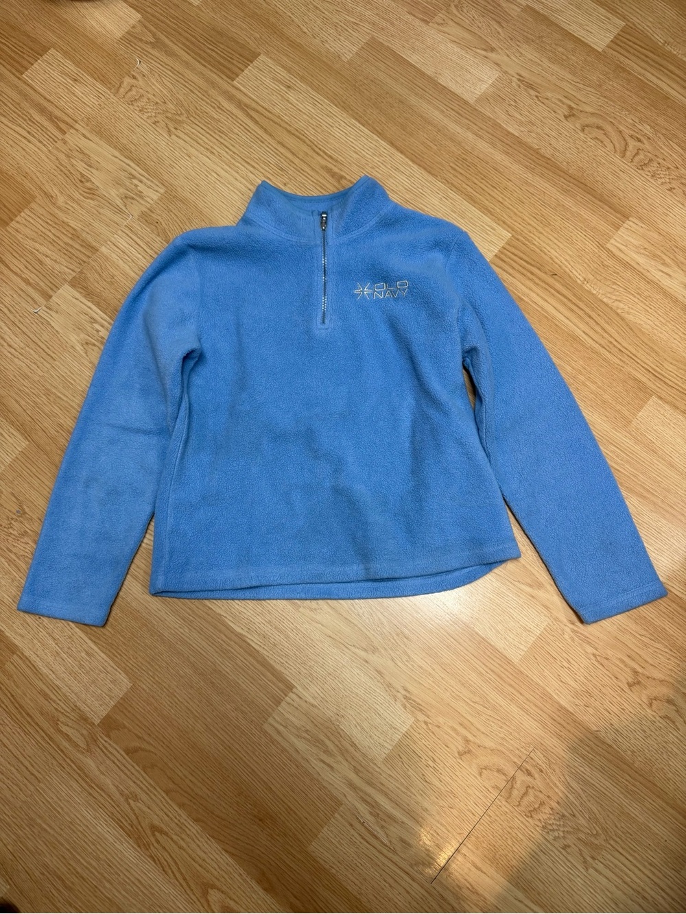 Old Navy Girls Size 16 Blue Quarter Zip Fleece Pullover Sweatshirt Long Sleeve